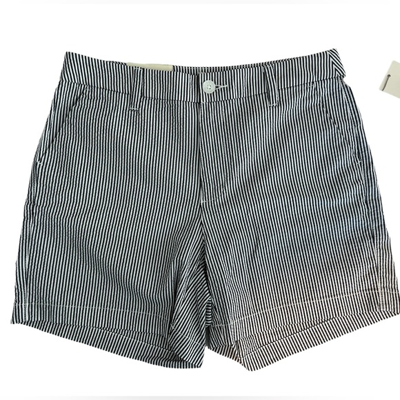 a new day Pants - Searsucker Chino Shorts w/ Stretch Size 6 ~ A New Day 554409 Navy/White Stripe